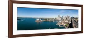 View of City, Sydney Opera House, Circular Quay, Sydney Harbor, Sydney, New South Wales, Australia-null-Framed Photographic Print