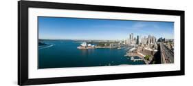 View of City, Sydney Opera House, Circular Quay, Sydney Harbor, Sydney, New South Wales, Australia-null-Framed Photographic Print