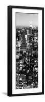 View of City, Vertical Panoramic Landscape View by Night, Midtown Manhattan, Manhattan, NYC, USA-Philippe Hugonnard-Framed Photographic Print