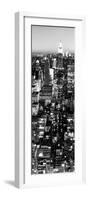 View of City, Vertical Panoramic Landscape View by Night, Midtown Manhattan, Manhattan, NYC, USA-Philippe Hugonnard-Framed Photographic Print