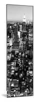 View of City, Vertical Panoramic Landscape View by Night, Midtown Manhattan, Manhattan, NYC, USA-Philippe Hugonnard-Mounted Photographic Print