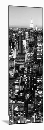 View of City, Vertical Panoramic Landscape View by Night, Midtown Manhattan, Manhattan, NYC, USA-Philippe Hugonnard-Mounted Photographic Print