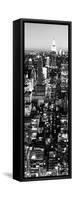 View of City, Vertical Panoramic Landscape View by Night, Midtown Manhattan, Manhattan, NYC, USA-Philippe Hugonnard-Framed Stretched Canvas