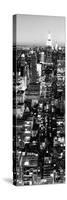 View of City, Vertical Panoramic Landscape View by Night, Midtown Manhattan, Manhattan, NYC, USA-Philippe Hugonnard-Stretched Canvas