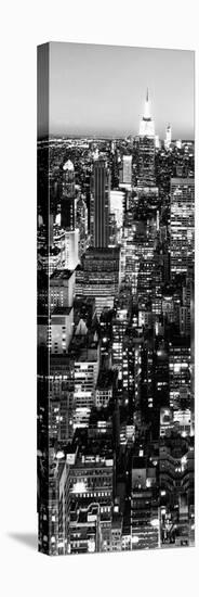 View of City, Vertical Panoramic Landscape View by Night, Midtown Manhattan, Manhattan, NYC, USA-Philippe Hugonnard-Stretched Canvas