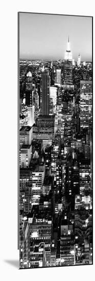 View of City, Vertical Panoramic Landscape View by Night, Midtown Manhattan, Manhattan, NYC, USA-Philippe Hugonnard-Mounted Photographic Print