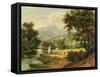 View of Clappersgate on the River Brathay Above Windermere-Ramsay Richard Reinagle-Framed Stretched Canvas