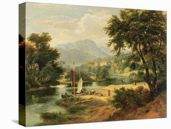 View of Clappersgate on the River Brathay Above Windermere-Ramsay Richard Reinagle-Stretched Canvas