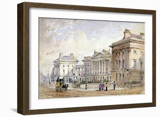 View of Clarence Terrace in Regent's Park, London, 1827-George Shepherd-Framed Giclee Print