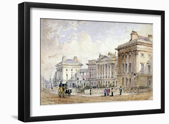 View of Clarence Terrace in Regent's Park, London, 1827-George Shepherd-Framed Giclee Print