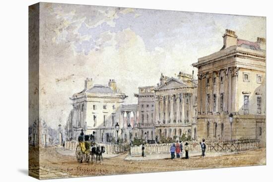 View of Clarence Terrace in Regent's Park, London, 1827-George Shepherd-Stretched Canvas