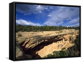 View of Cliff Palace, Mesa Verde National Park, Colorado, USA-Stefano Amantini-Framed Stretched Canvas