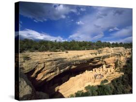 View of Cliff Palace, Mesa Verde National Park, Colorado, USA-Stefano Amantini-Stretched Canvas