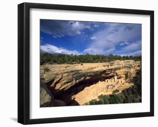 View of Cliff Palace, Mesa Verde National Park, Colorado, USA-Stefano Amantini-Framed Photographic Print