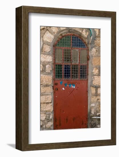 View of closed door, Safed (Zfat), Galilee, Israel-null-Framed Photographic Print