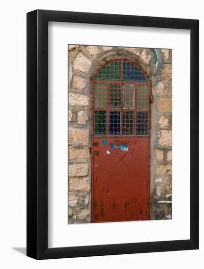 View of closed door, Safed (Zfat), Galilee, Israel-null-Framed Photographic Print