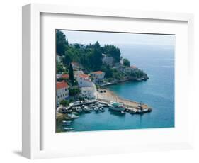 View of Coastline, Dalmatia, Croatia-Russell Young-Framed Photographic Print