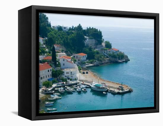 View of Coastline, Dalmatia, Croatia-Russell Young-Framed Stretched Canvas