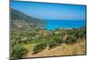 View of coastline, sea and hills near Agkonas, Kefalonia, Ionian Islands, Greek Islands, Greece-Frank Fell-Mounted Photographic Print