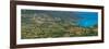 View of coastline, sea and hills near Agkonas, Kefalonia, Ionian Islands, Greek Islands, Greece-Frank Fell-Framed Photographic Print