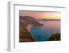 View of coastline, sea and hills near Assos at sunset, Kefalonia, Ionian Islands, Greek Islands-Frank Fell-Framed Photographic Print