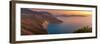 View of coastline, sea and hills near Assos at sunset, Kefalonia, Ionian Islands, Greek Islands-Frank Fell-Framed Photographic Print