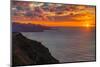 View of coastline, sunset and Atlantic Ocean from Mirador del Rio, Lanzarote, Las Palmas-Frank Fell-Mounted Photographic Print