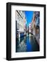 View of Colored Venice Canal with Houses Standing in Water-LuckyPhoto-Framed Photographic Print