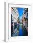 View of Colored Venice Canal with Houses Standing in Water-LuckyPhoto-Framed Photographic Print