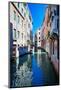 View of Colored Venice Canal with Houses Standing in Water-LuckyPhoto-Mounted Photographic Print