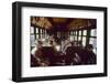 View of Commuters as They Ride in a Car on the Third Avenue Train, New York, New York, 1955-Eliot Elisofon-Framed Photographic Print