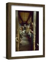 View of Commuters as They Ride in a Car on the Third Avenue Train, New York, New York, 1955-Eliot Elisofon-Framed Photographic Print