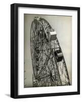 View of Coney Island Ferris Wheel-null-Framed Photographic Print