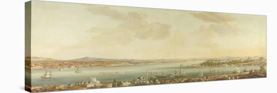 View of Constantinople (Istanbul) and the Seraglio from the Swedish Legation in Pera-Antoine van der Steen-Stretched Canvas