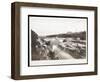 View of Construction of the Panama Canal with Concrete Forms, Trains, Digging Machines and…-Byron Company-Framed Giclee Print