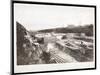 View of Construction of the Panama Canal with Concrete Forms, Trains, Digging Machines and…-Byron Company-Mounted Giclee Print