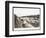 View of Construction of the Panama Canal with Concrete Forms, Trains, Digging Machines and…-Byron Company-Framed Premium Giclee Print