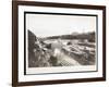 View of Construction of the Panama Canal with Concrete Forms, Trains, Digging Machines and…-Byron Company-Framed Giclee Print