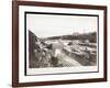 View of Construction of the Panama Canal with Concrete Forms, Trains, Digging Machines and…-Byron Company-Framed Giclee Print