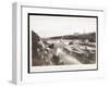 View of Construction of the Panama Canal with Concrete Forms, Trains, Digging Machines and…-Byron Company-Framed Giclee Print