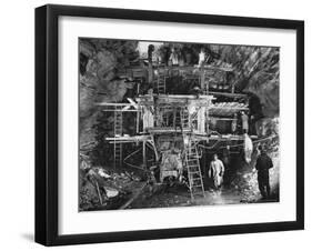 View of Construction Workers Building the Queens Midtown Tunnel in New York City-Carl Mydans-Framed Photographic Print