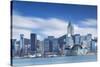 View of Convention Centre and Hong Kong Island Skyline, Hong Kong, China-Ian Trower-Stretched Canvas