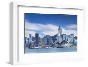 View of Convention Centre and Hong Kong Island Skyline, Hong Kong, China-Ian Trower-Framed Photographic Print