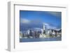 View of Convention Centre and Hong Kong Island Skyline, Hong Kong, China-Ian Trower-Framed Photographic Print