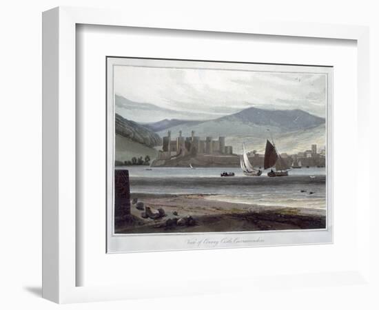 'View of Conway Castle, Caernarvonshire', Wales, 1814-1825-William Daniell-Framed Giclee Print