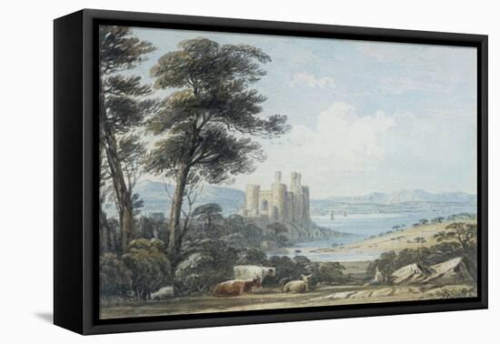 View of Conway Castle, North Wales, 1835-John Varley-Framed Stretched Canvas
