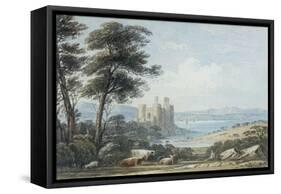 View of Conway Castle, North Wales, 1835-John Varley-Framed Stretched Canvas