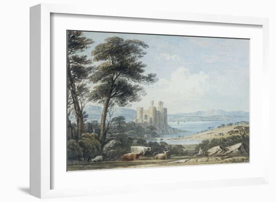 View of Conway Castle, North Wales, 1835-John Varley-Framed Giclee Print