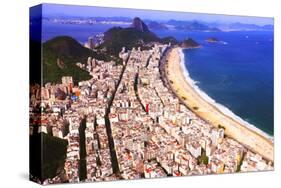 View of Copacabana Beach with Sugarloaf Mountain (404m), Rio de Janeiro, Brazil-null-Stretched Canvas