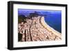 View of Copacabana Beach with Sugarloaf Mountain (404m), Rio de Janeiro, Brazil-null-Framed Art Print